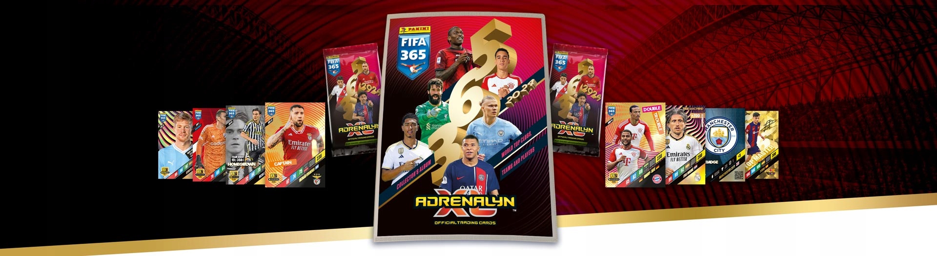 FIFA 365 2024 Adrenalyn XL PANINI zestaw 60 kart 10 saszetek - 14356564897  