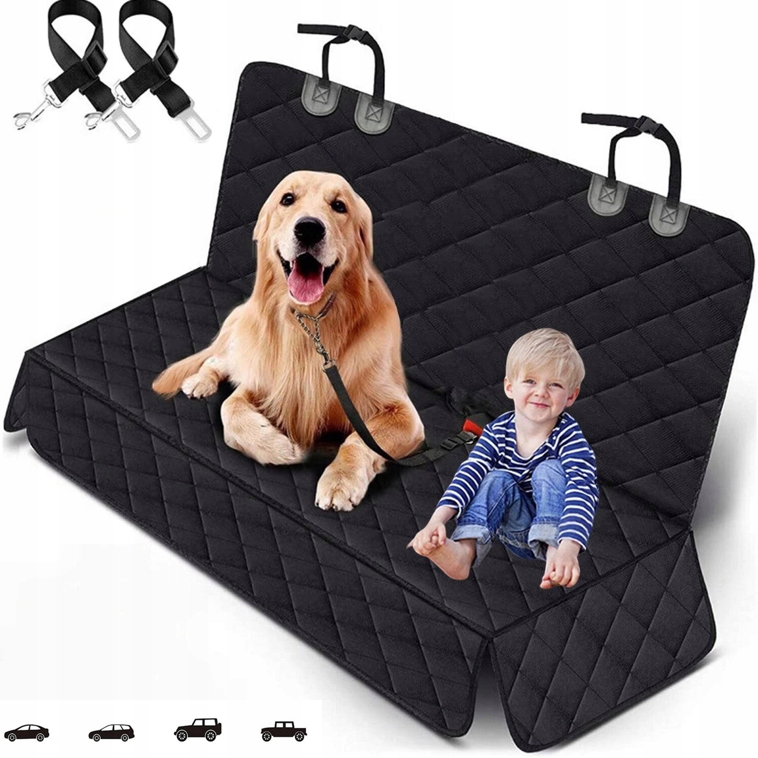 Levně Nová Podložka Pro Psa Do Auta, Stabilní A Vyztužený Potah, 2 X Pásy