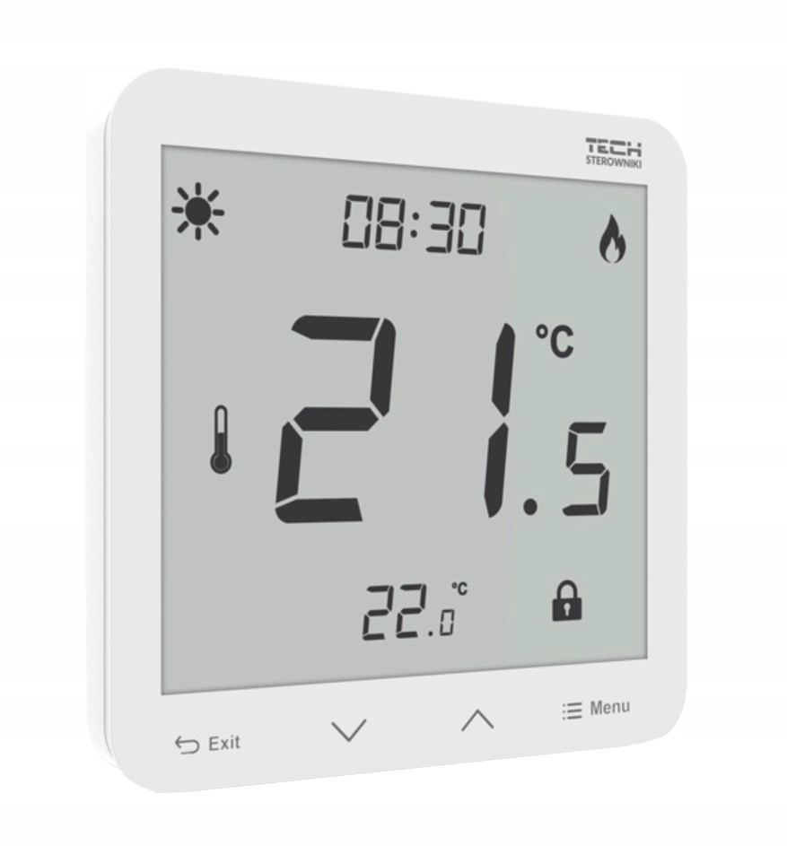 STEROWNIK REGULATOR POKOJOWY BIAŁY ST-297z v3 TECH PRZEWODOWY NA 230V Marka Tech