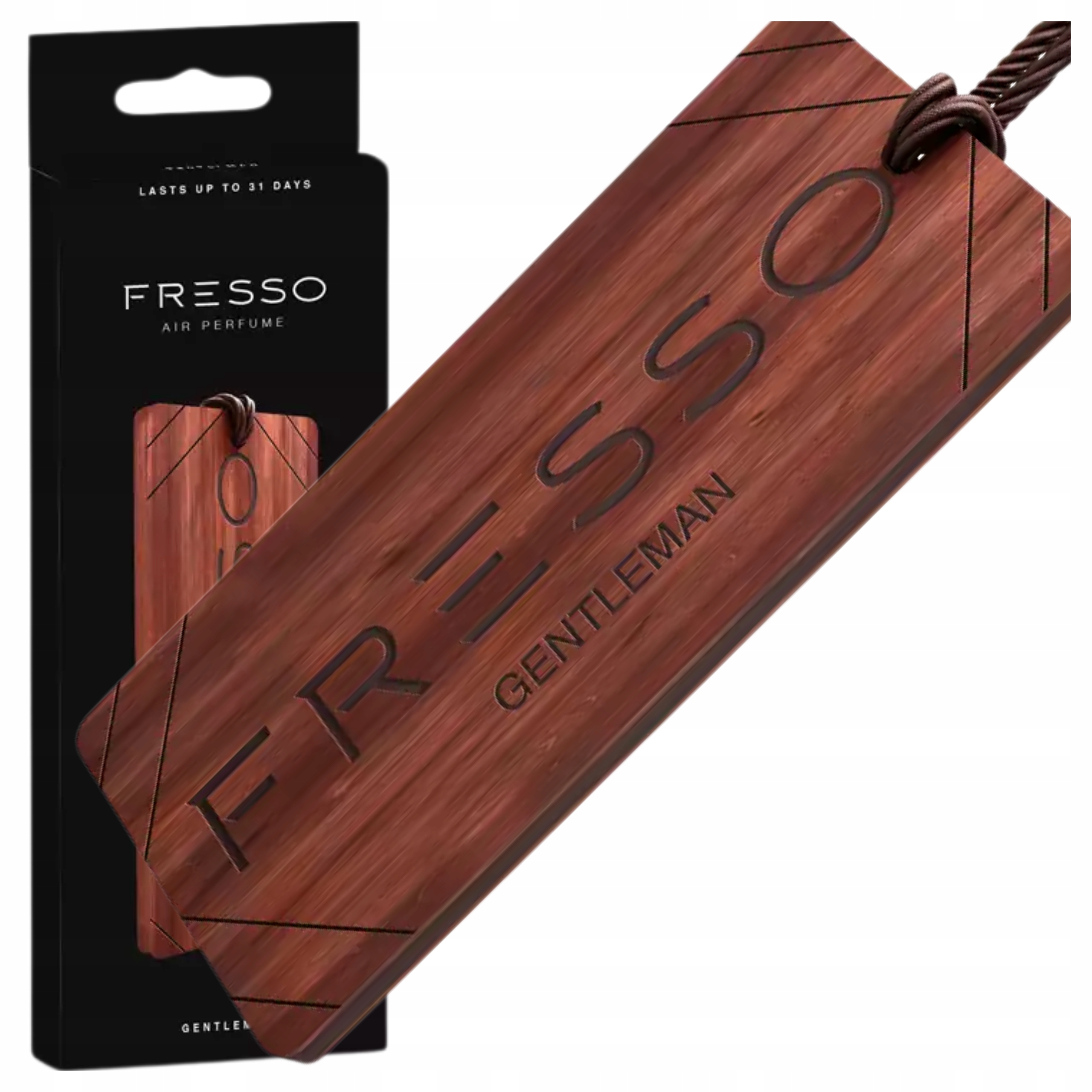Fresso Gentleman Drewniana Zawieszka Trwały Zapach Do Auta Samochodu