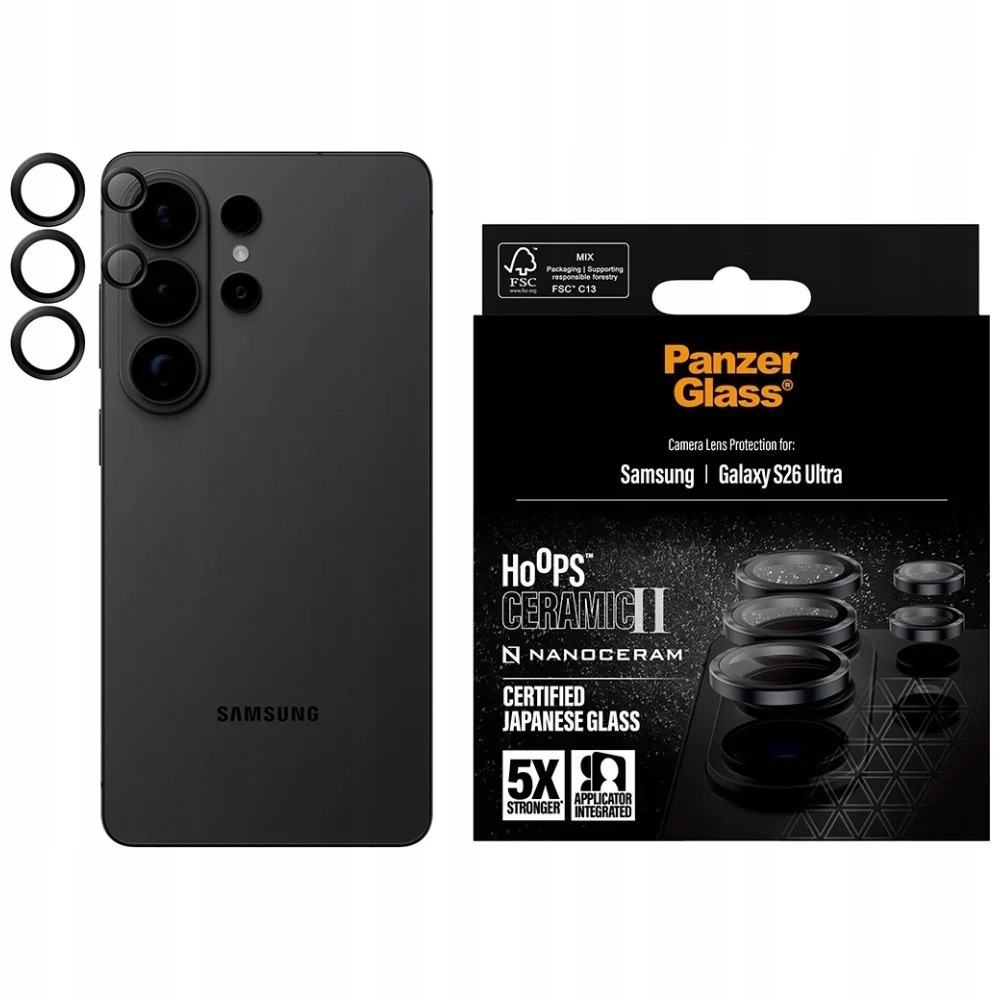Tvrzené sklo PanzerGlass Ceramic II pro objektiv Galaxy S26 Ultra