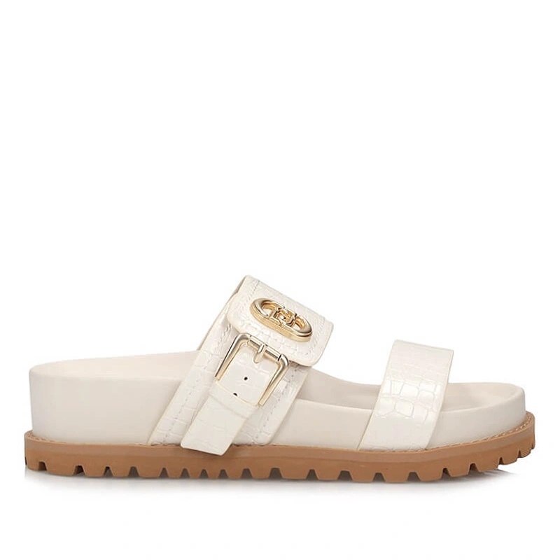 Nazouváky pantofle Liu Jo SA6109EX068S1400 Crocodile-print bílé s možností nasazování