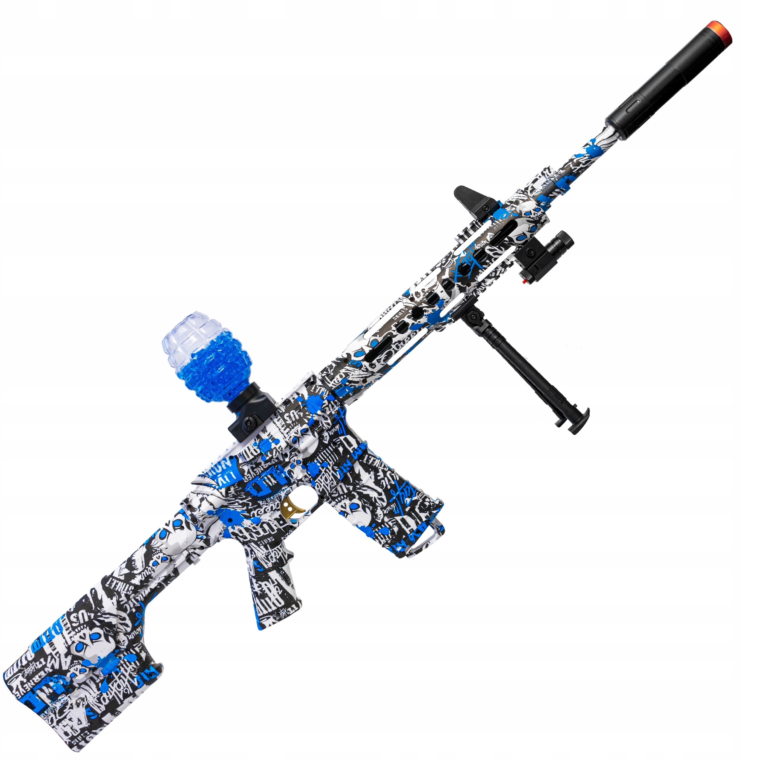 KARABIN SZTURMOWY PISTOLET NA KULKI ŻELOWE DUŻY 93CM Z LASEREM Marka inna