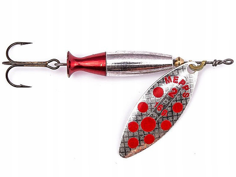 

Mepps Aglia Longheavy srebrna/czerw. kropki 2/16g