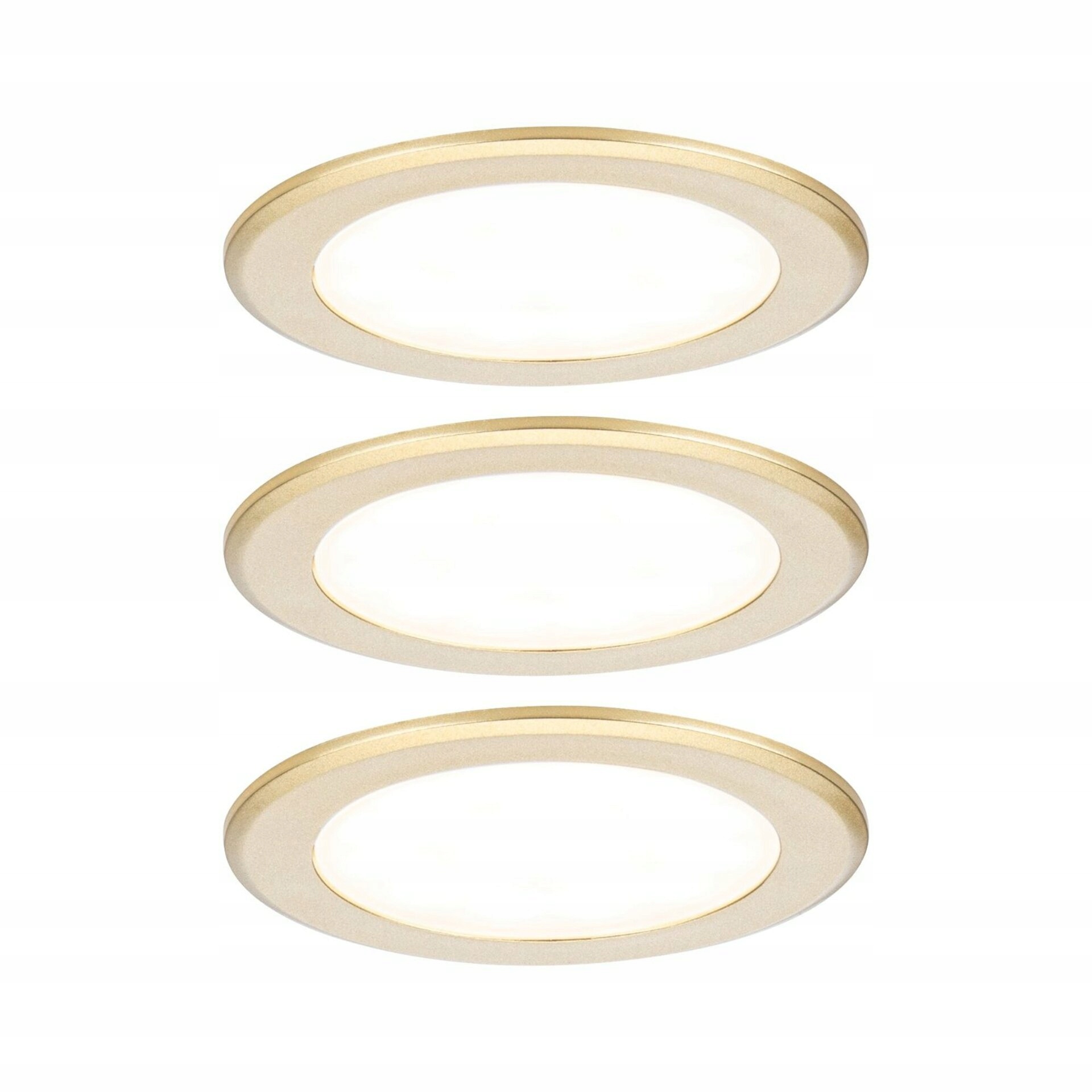 Paulmann Led vstavané svietidlá 3ks sada zlatá mat 65mm 3x2, 5W 3000K