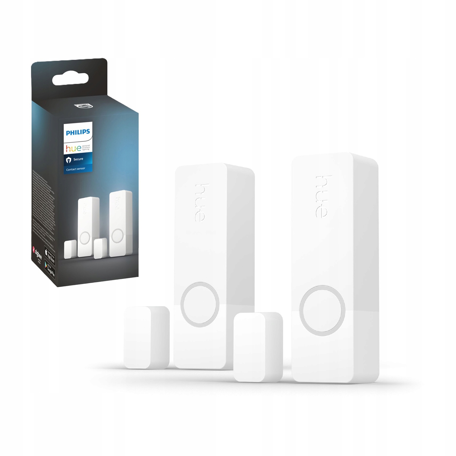 2x Kontaktný senzor otvorenia dverí okien Bezdrôtový Philips Hue Zigbee