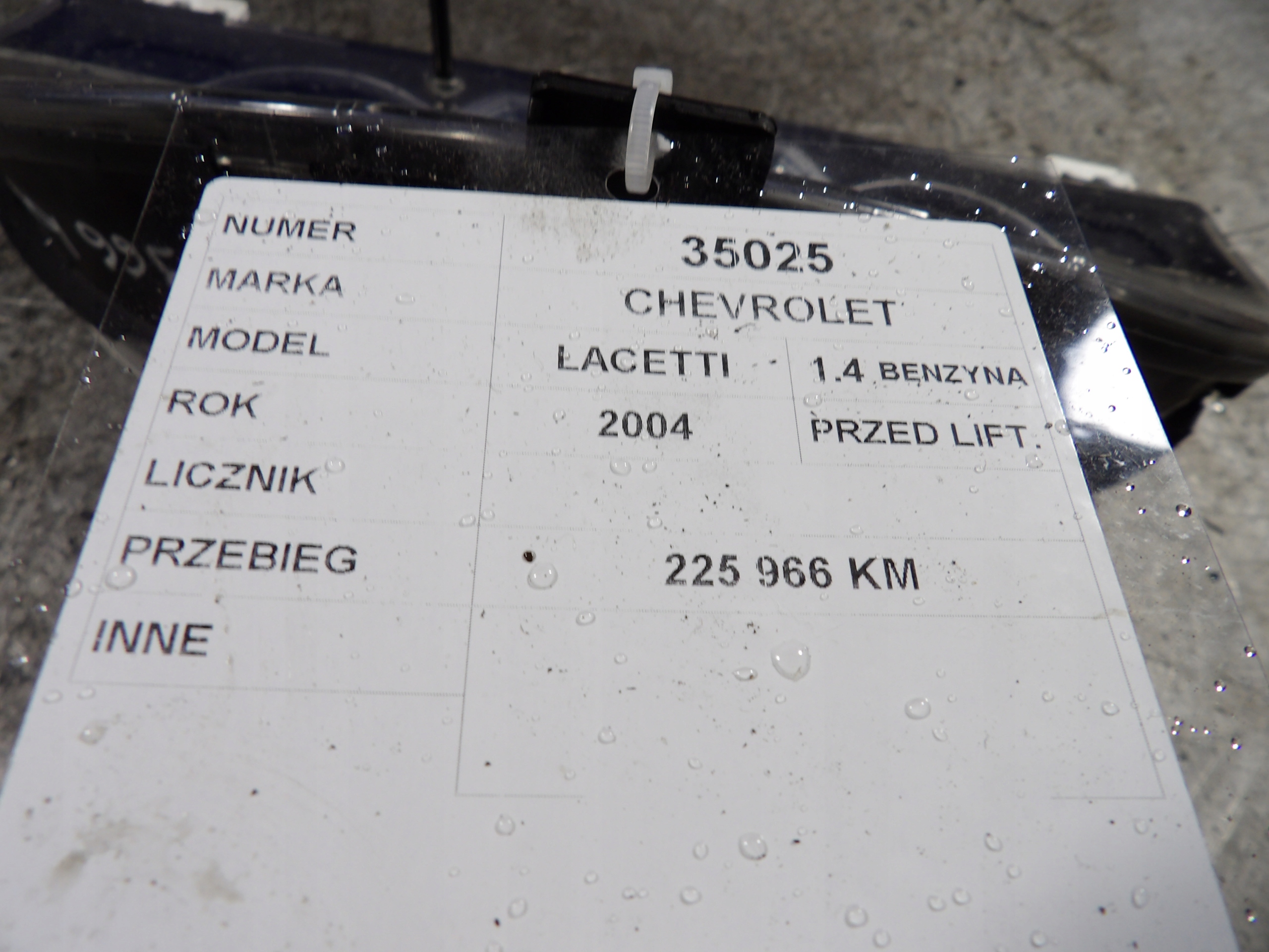 Chevrolet Lacetti dials, liczniki 1,4B