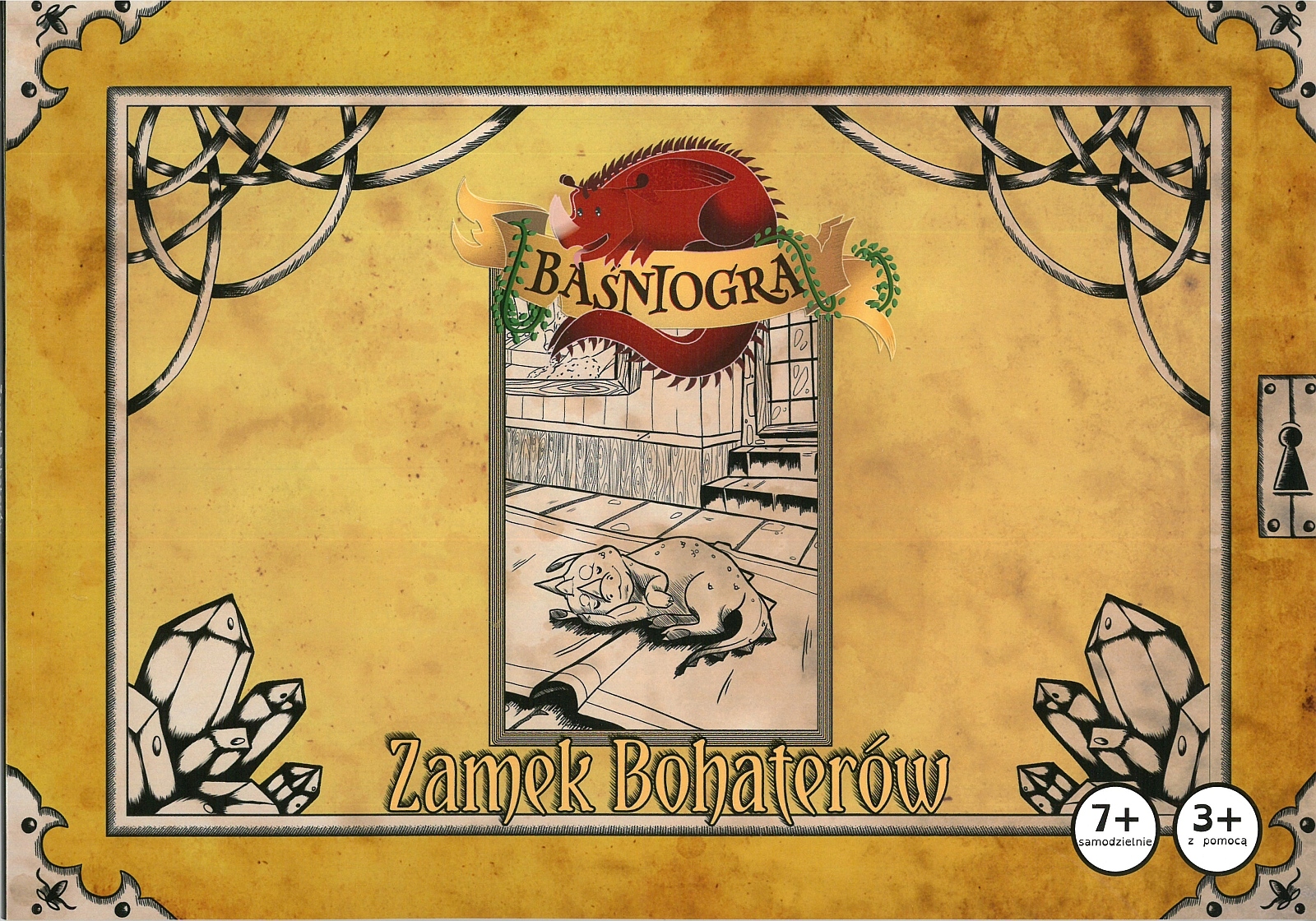 Baśniogra zestaw tomów 4-6 + kostki + karty post. Wydawca Szkoła Wyobraźni