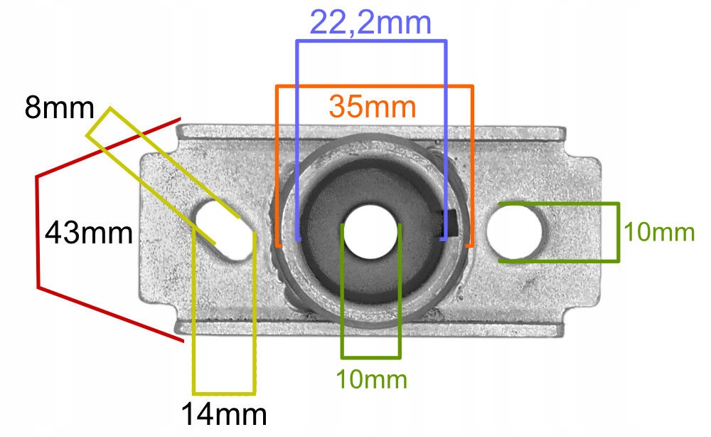 PIASTA UCHWYT NOŻA KOSIARKA NAC S460V X510VHY 22,2 Marka Wer