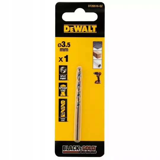 

Wiertło do metalu Black Gold 3.5mm Dewalt