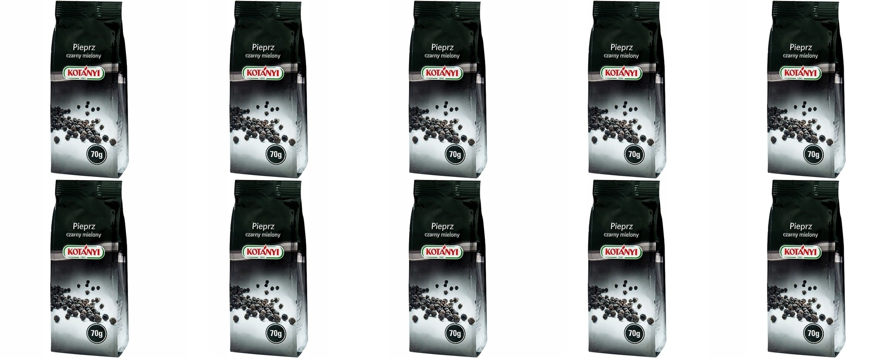 10x 70g Kotanyi Pieprz czarny mielony Karton