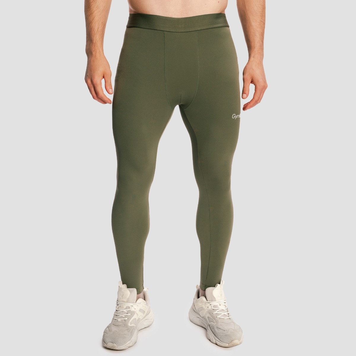 GymBeam Męskie legginsy Combat Olive Grey L
