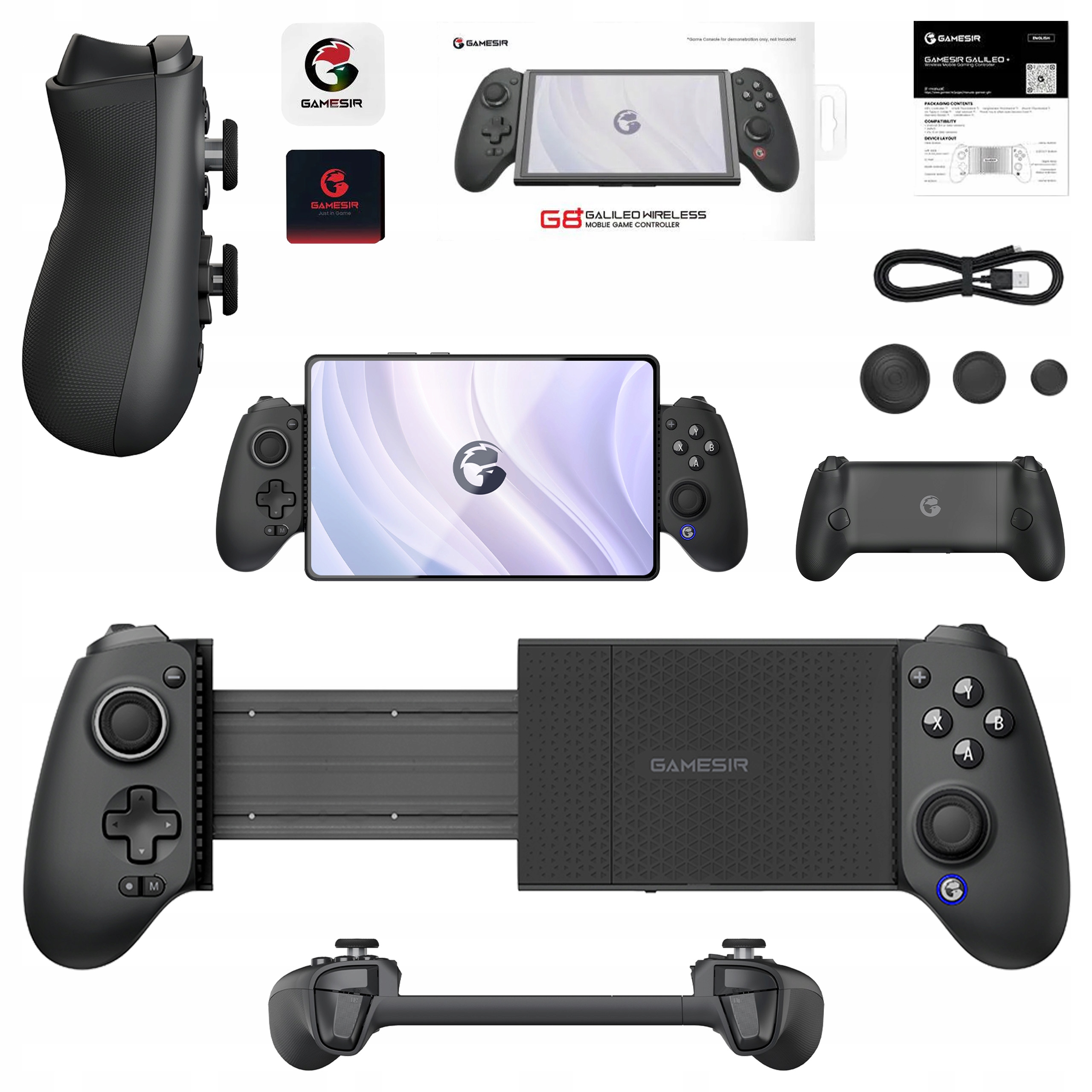 GameSir G8+ Ovladač s držákem na telefon Gamepad Pc Android Hall Effect