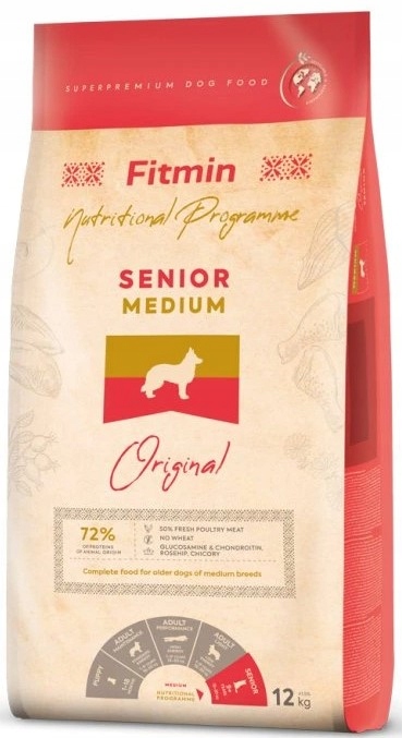 Fitmin Medium Senior Sucha karma dla psa Drób premium 12 kg