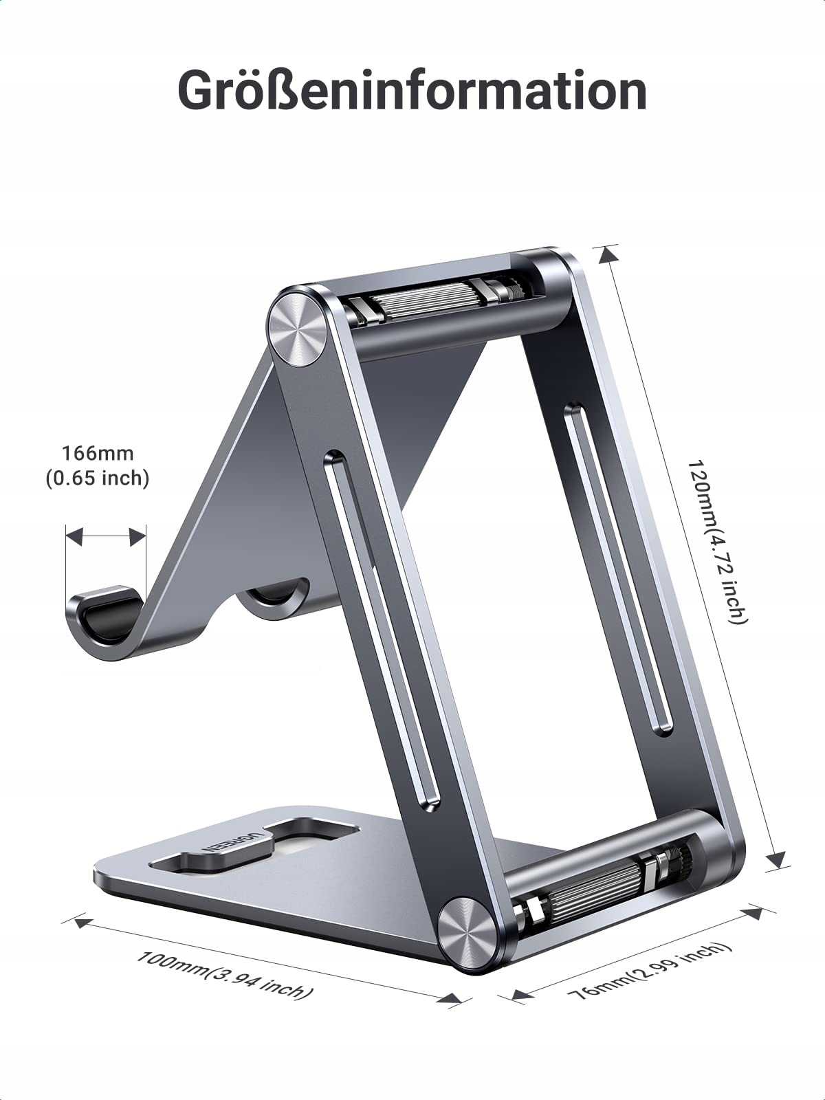 UGREEN Stojak Na Telefon Aluminiowy Regulowany Do iPhone Galaxy Huawei — miniatura 5