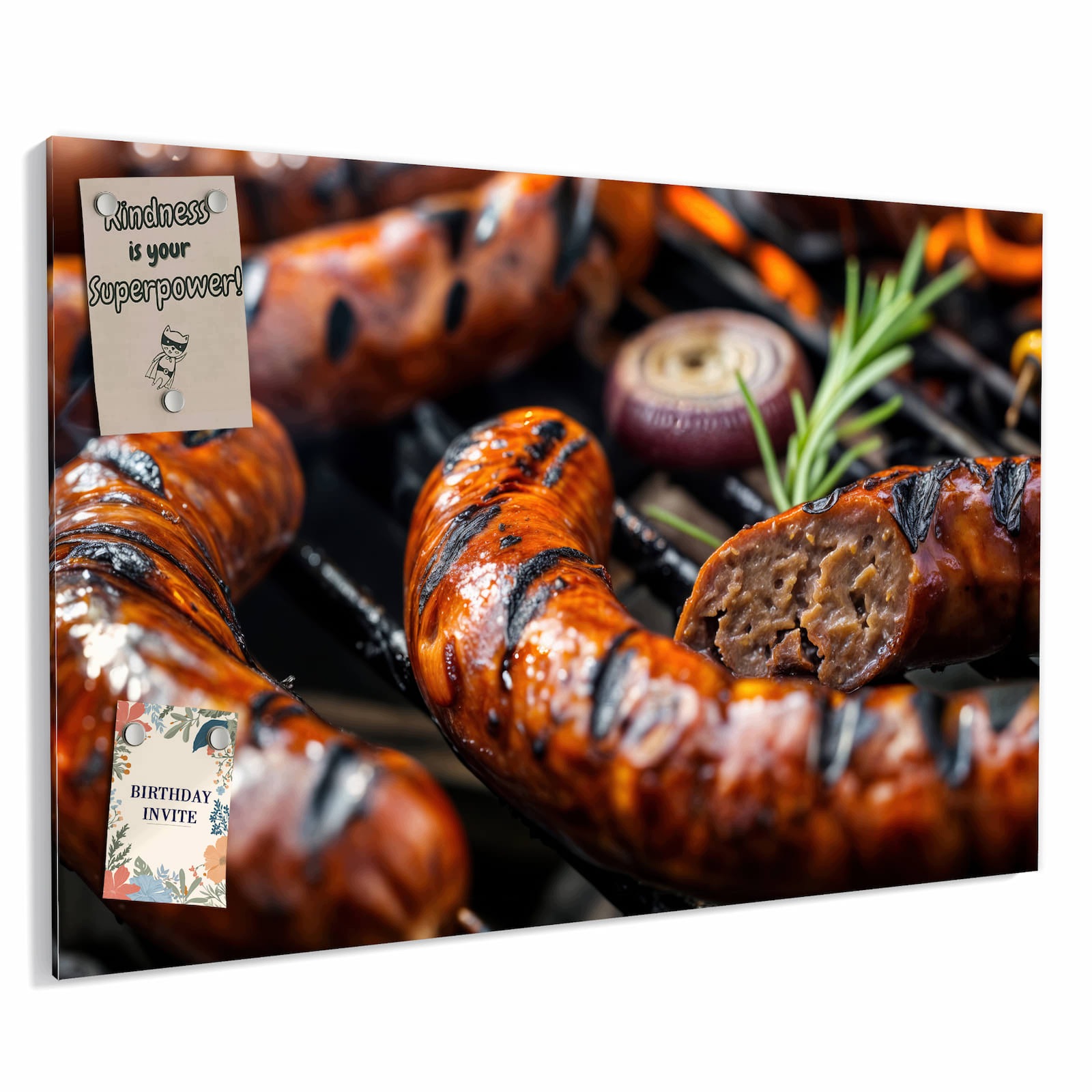 Magnetická tabule Kielbaska s grilla BBQ 60 × 40 cm