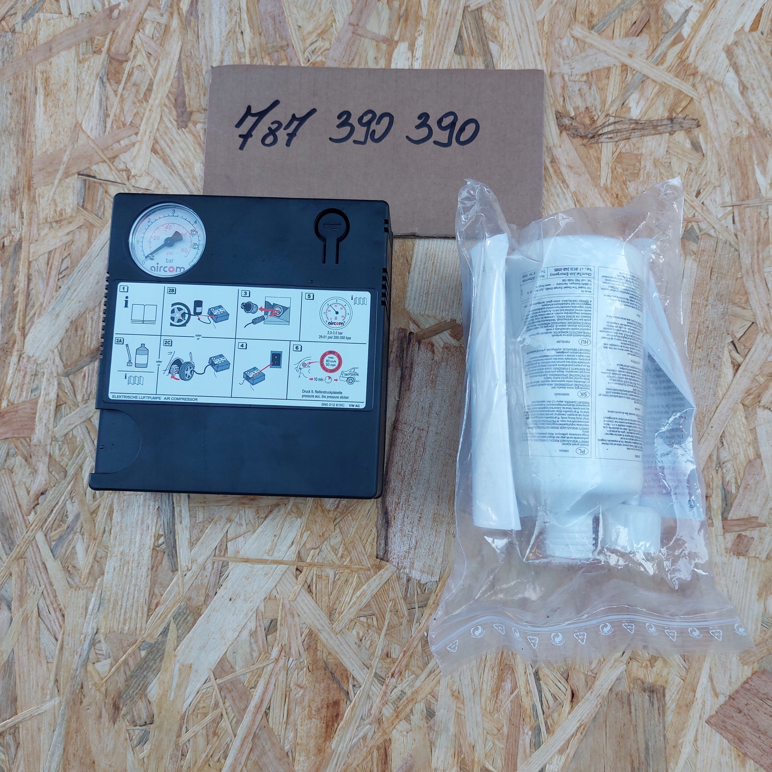 SKODA FABIA RAPID 18-22r ZESTAW NAPRAWCZY KOMPRESOR KLEJ ORYGINAŁ