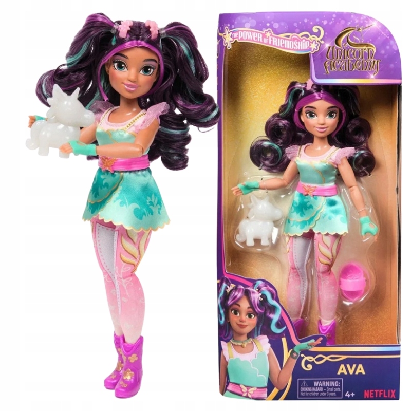 UNICORN ACADEMY AKADEMIA JEDNOROŻCÓW LALKA FIGURKA AVA + AKCESORIA