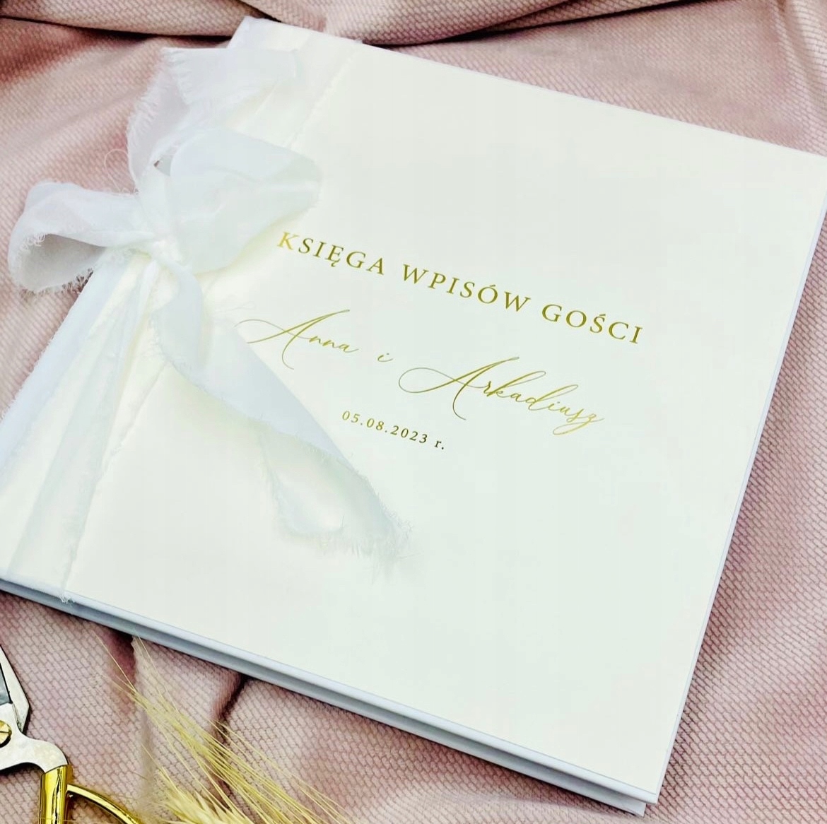 KSIĘGA GOŚCI WESELNYCH 21x21cm 100str, białe kartki