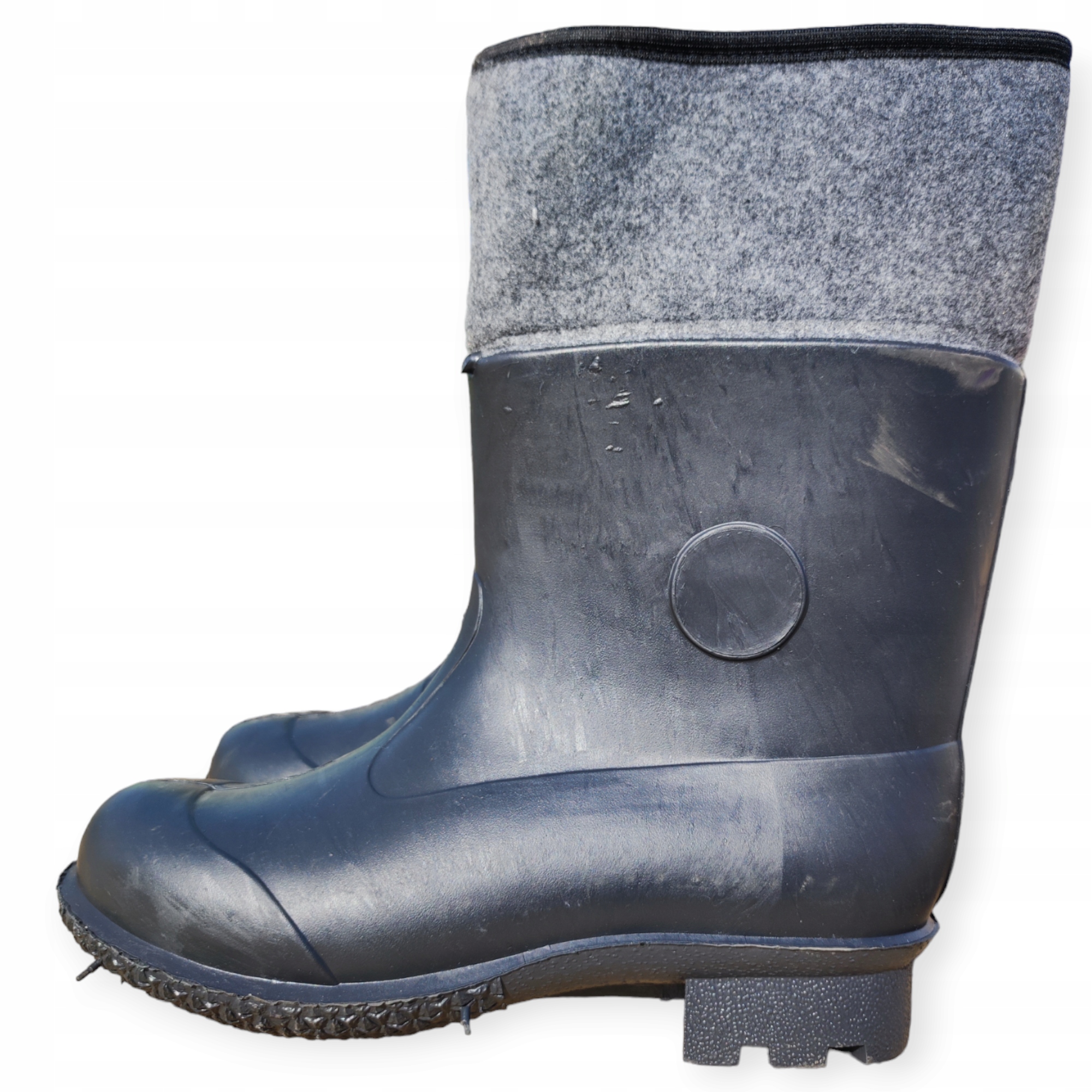 GUMOFILCE KALOSZE MĘSKIE GUMOWCE PVC Z FILCEM GRATIS 3SZT. WKŁADKI DO BUTÓW