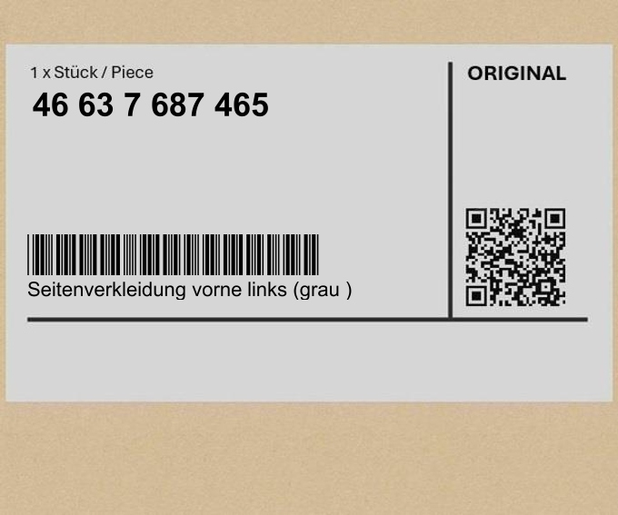 Tapicerka boczna przednia lewa (grau ) BMW K25 K25