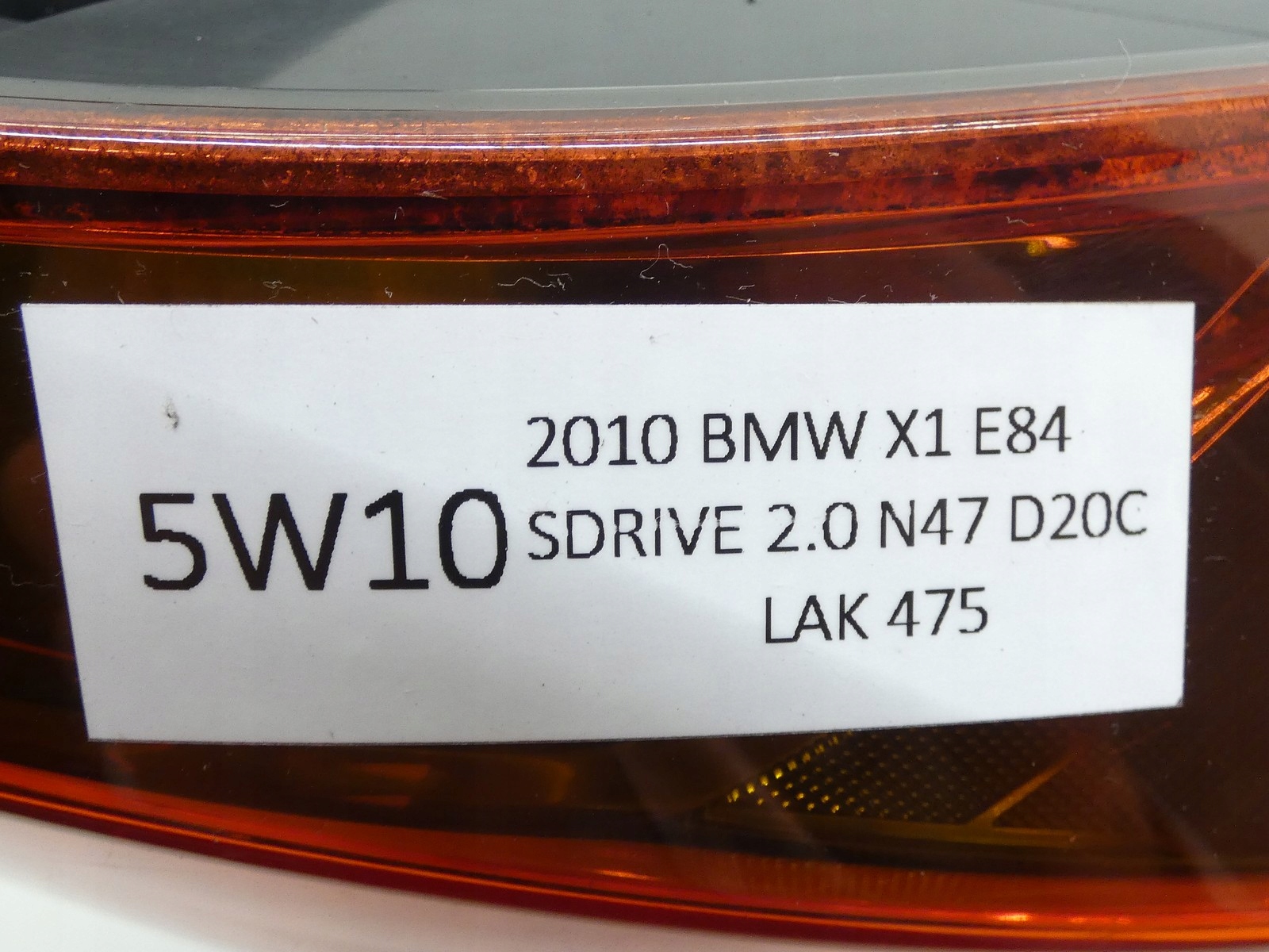 light right rear part right rear BMW X1 E84 2992478