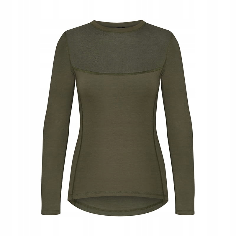 

Koszulka damska rękaw termiczna Merino Khaki S