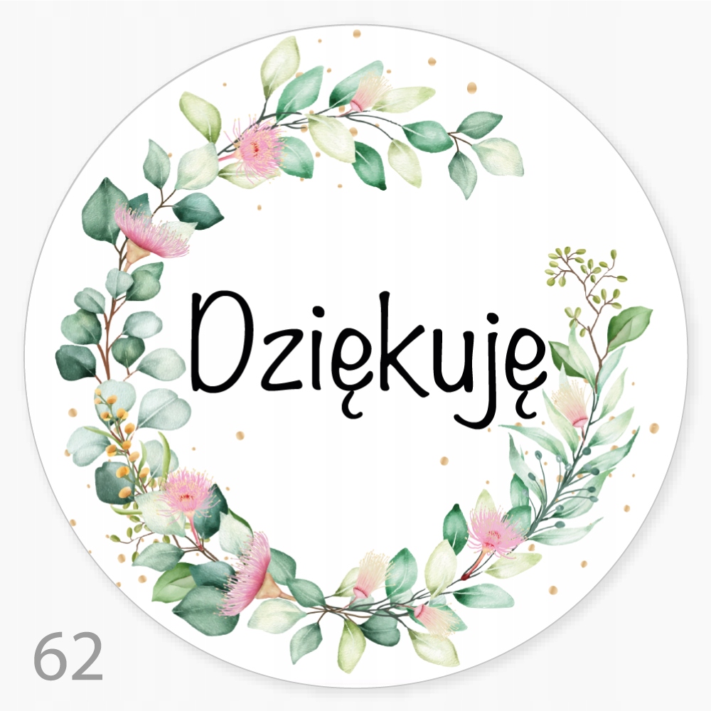 

Naklejki Dziękuję kwiaciarnia paczki urodziny 48