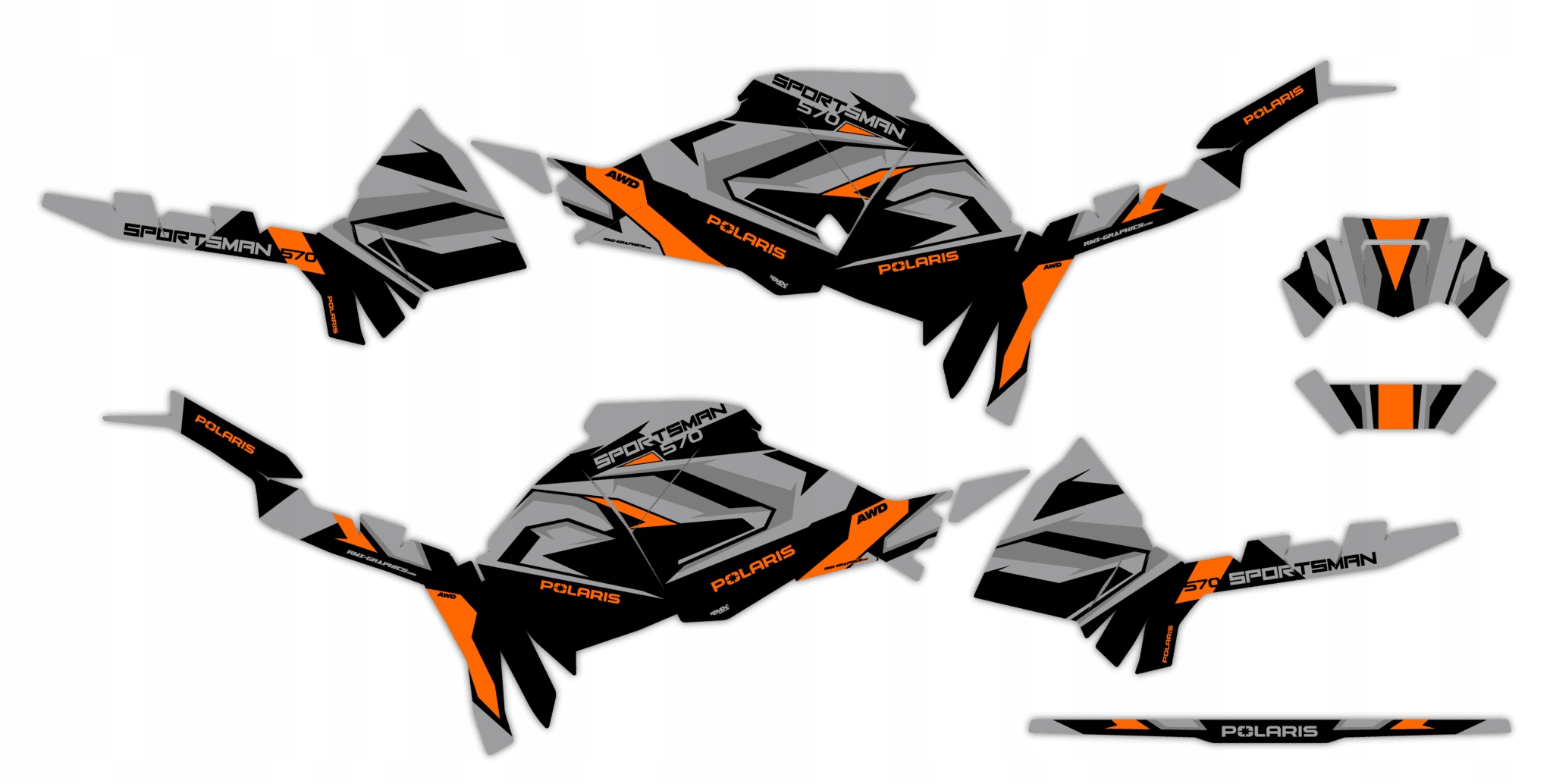 Dýha Samolepky Polaris Sportsman 570 2021+ #2858410