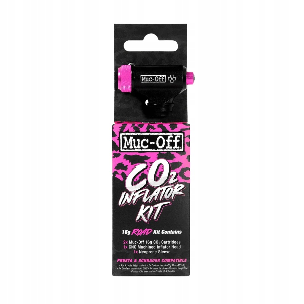 Cyklistická pumpička CO2 Muc-Off Road Inflator Kit černá