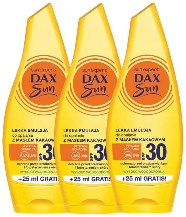 3x Dax Emulze SPF30 Kakaové máslo 175 Ml Drahocenný arganový olej Glycerin