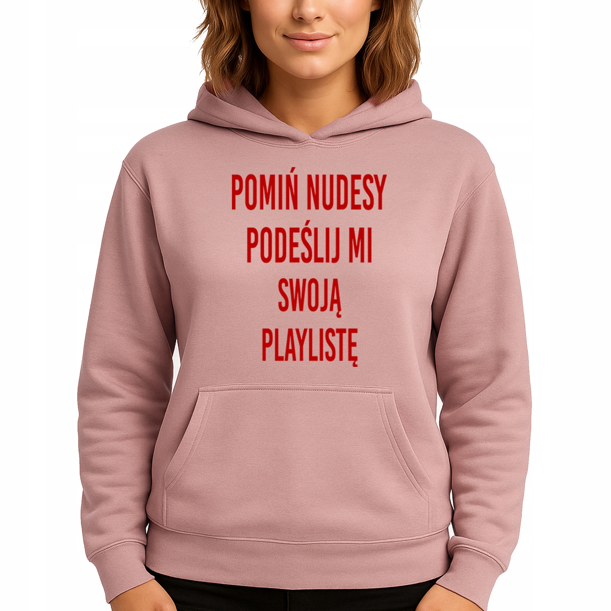 Mikina Růžová Hoodie S Kapucí Dárek Pro Ni Přeskočit Nudesy Vel M
