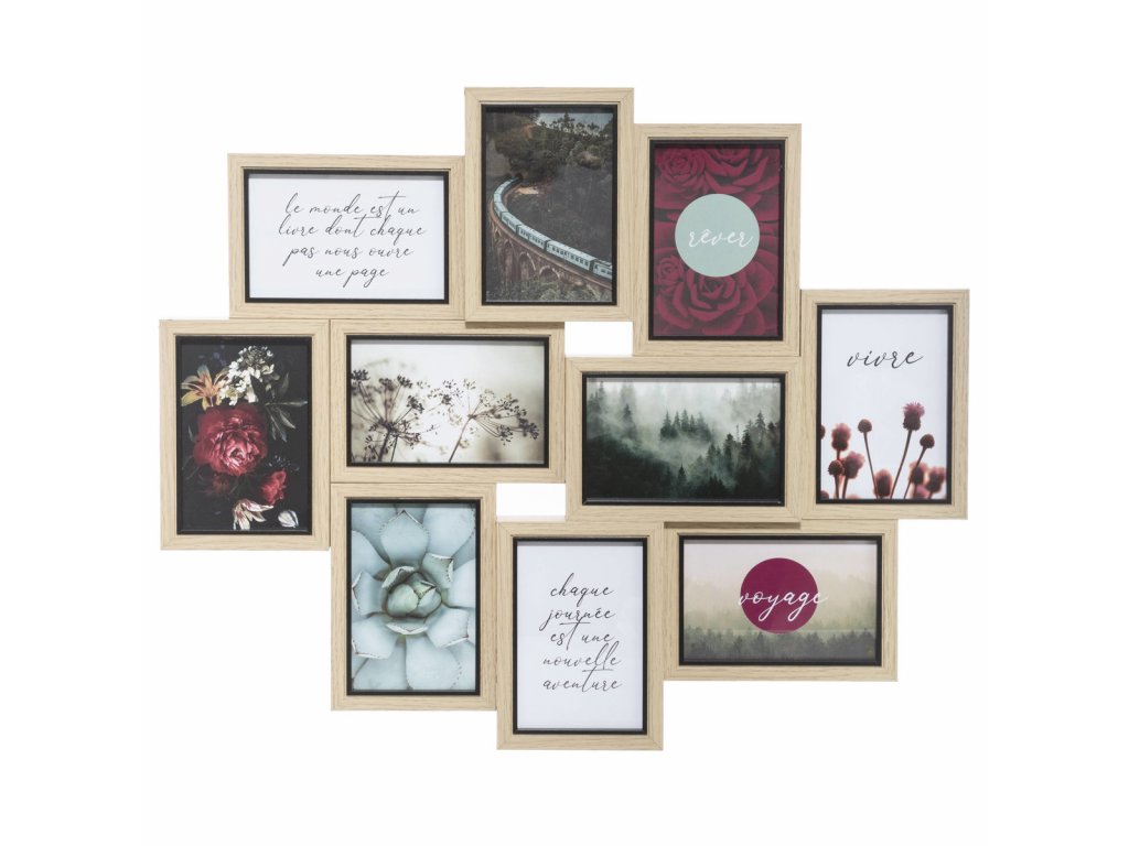 Fotorámeček Kyle, 10 fotek, 49 x 58,5 cm