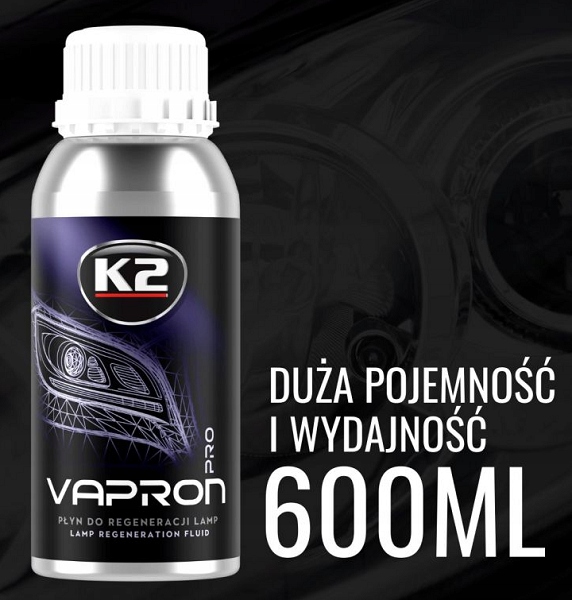 K2 VAPRON PŁYN DO REGENERACJI LAMP REFLEKTORÓW 600 Rodzaj polerowanie lamp