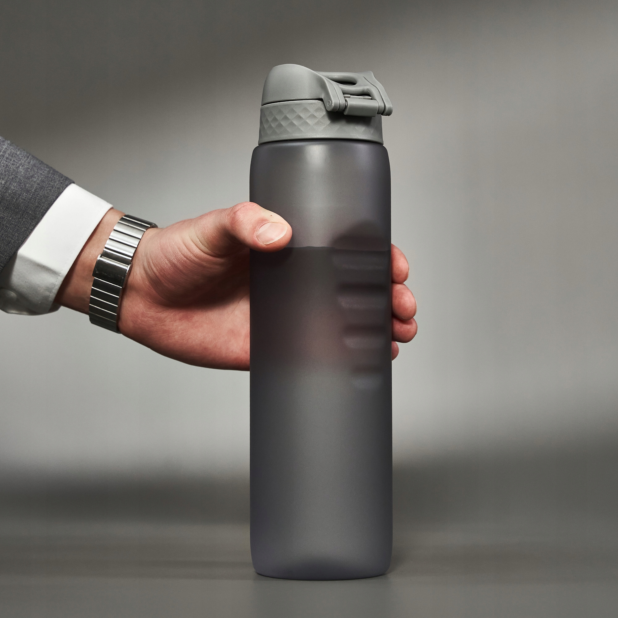 Duża butelka bidon na wodę z Atest PZH ION8 1 l Model I8RF1000GRY