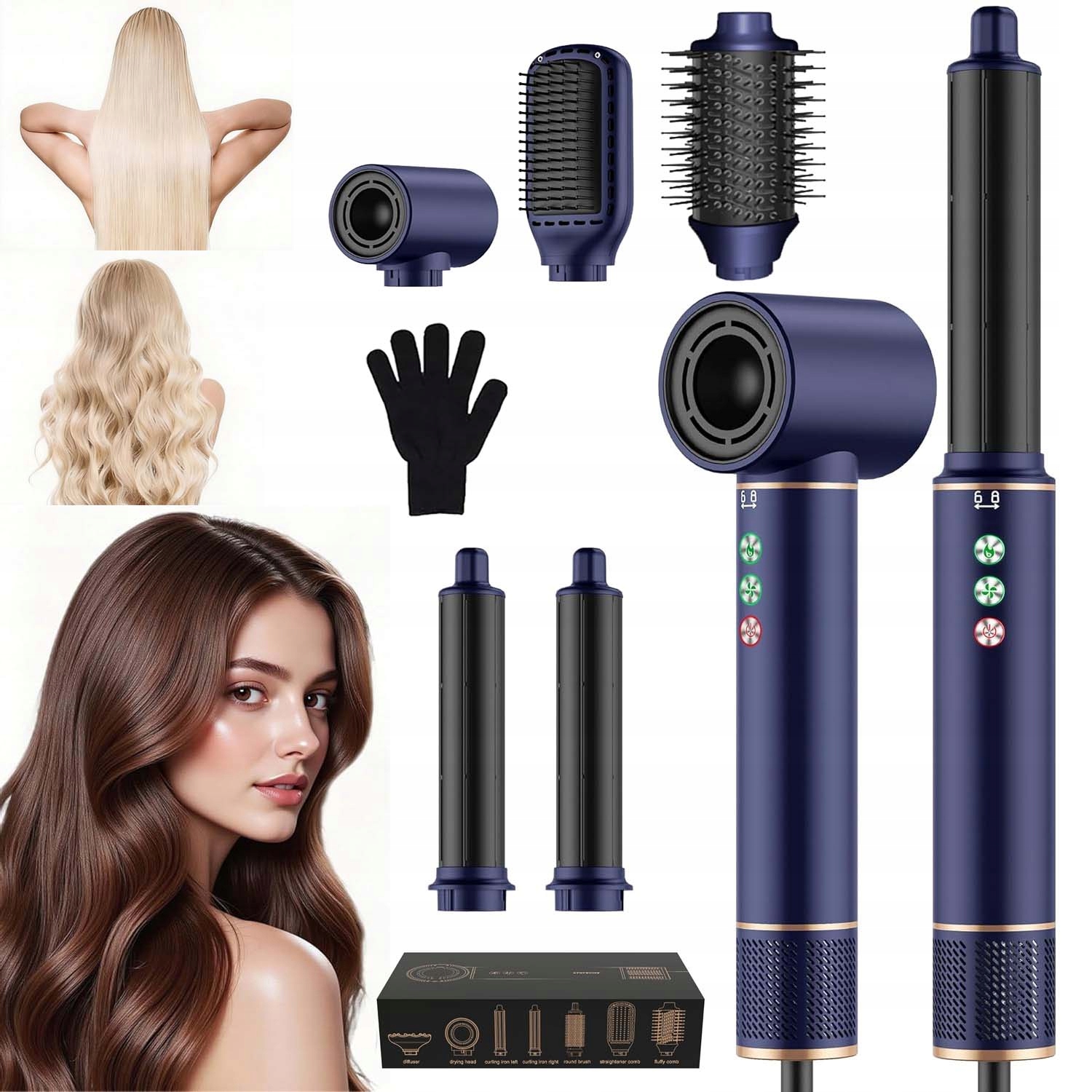 Vysoušeč Vlasů, Multifunkční Vysoušeč Vlasů Pro Styling 5V1 1300W