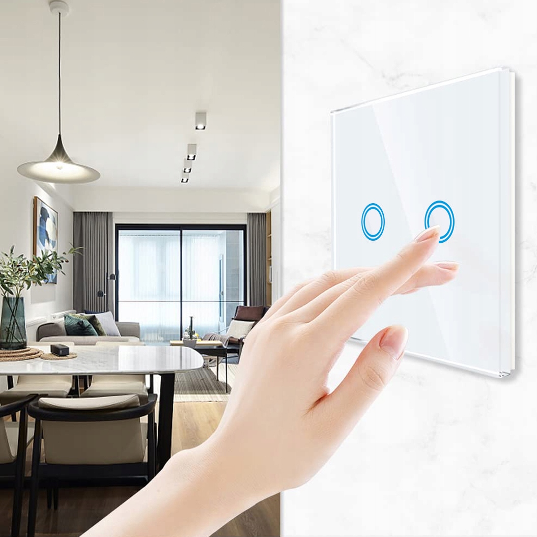 SKĀRIENSLĒDZIS DUBULTA STIKLA GAISMAS SLĒDZIS BALTS STIKLS 2x LED Zīmols Sternhoff