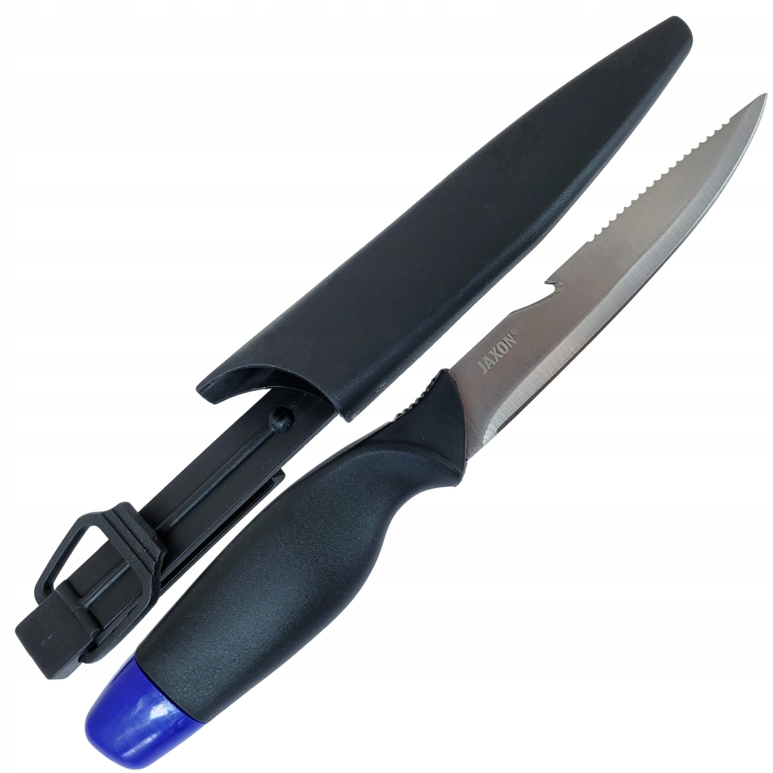 

Nóż Wędkarski 26cm z piłą, otwieracz, kabura Jaxon