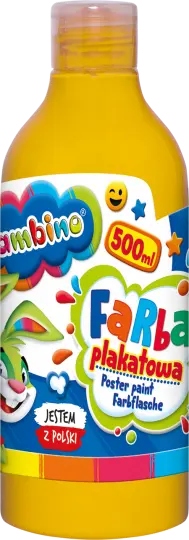 

Farby plakatowe w butelce 500ml Bambino żółta