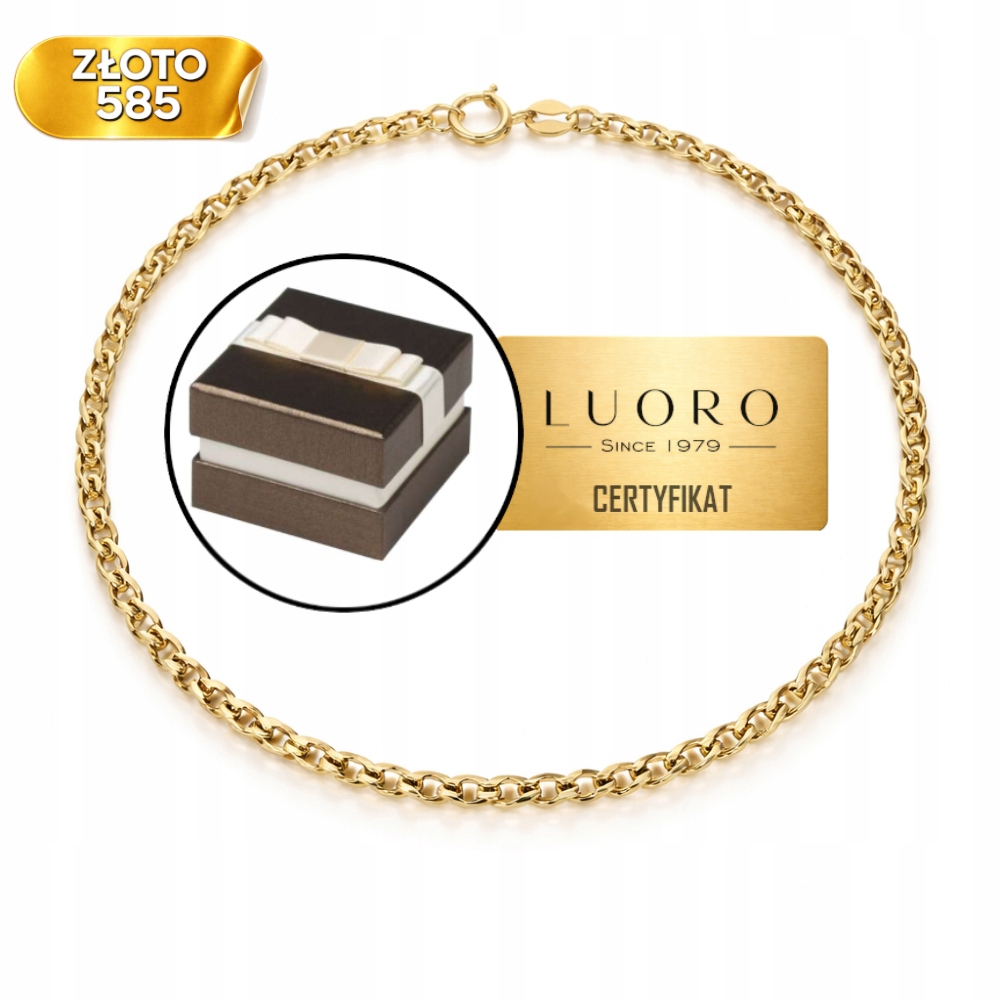 Náramek Zlatý 585 14K Gucci Vazba Na Nohu 25 CM Elegantní Prestižní