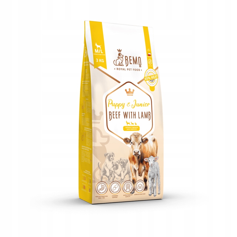 Levně Suché krmivo Bemo jehněčí pro aktivní psy 15 kg