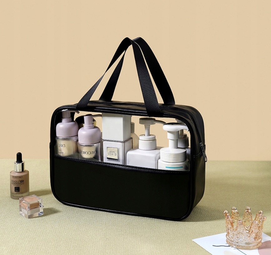 Duża Kosmetyczka przezroczysta kuferek wodoodporna Płeć uniseks