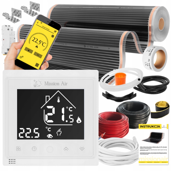 Set Fólia vyhrievacia podložka Infračervená 22 m² 160 W