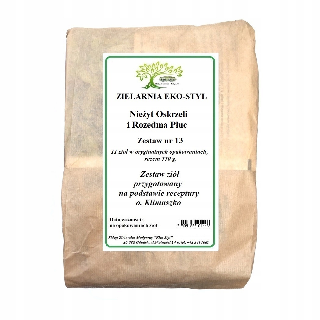 Nieżyt Oskrzeli/Płuc-Zioła Eko-Styl/wg O.Klimuszko