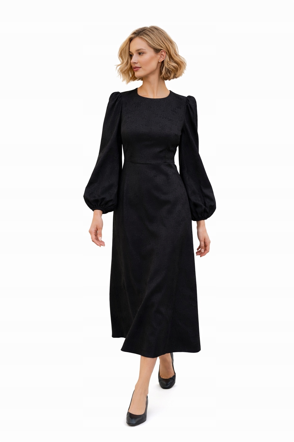 Černé Šaty Se Zavazováním A Pufem, Vzor M I3A