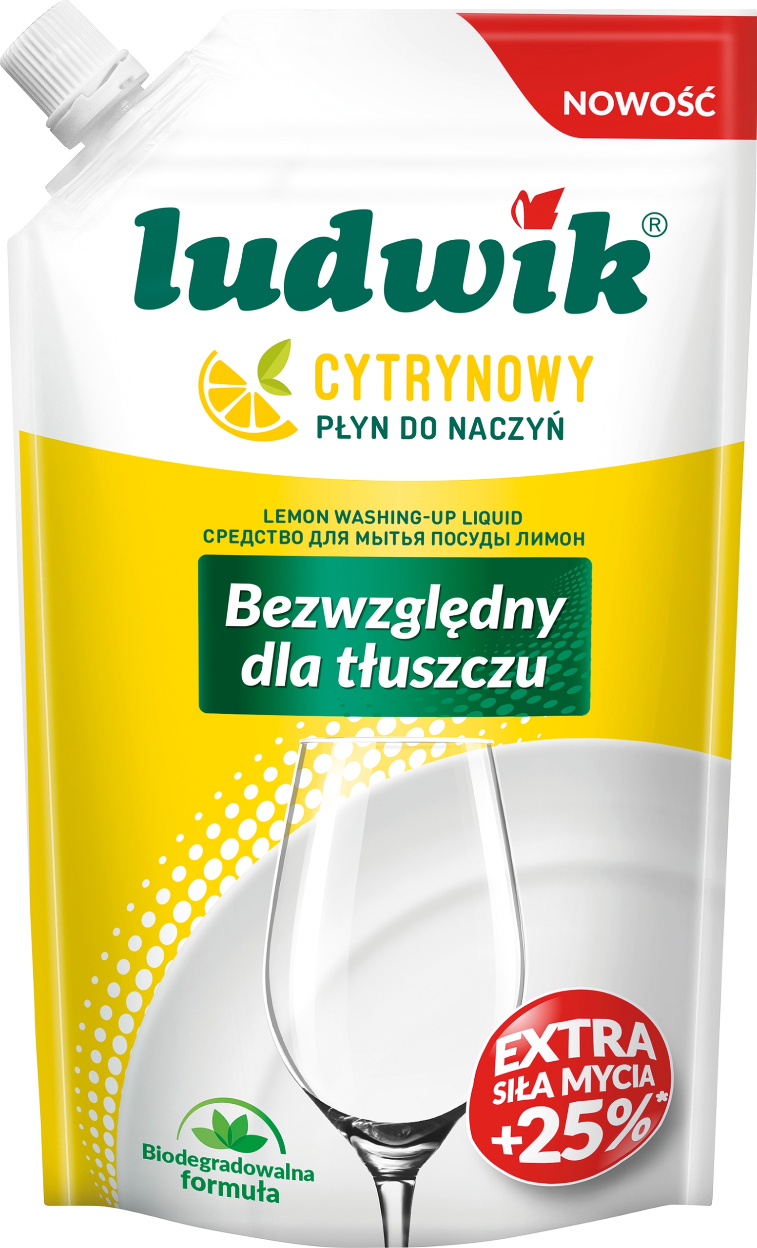 

Płyn do mycia naczyń Ludwik saszetka Cytryna 450g