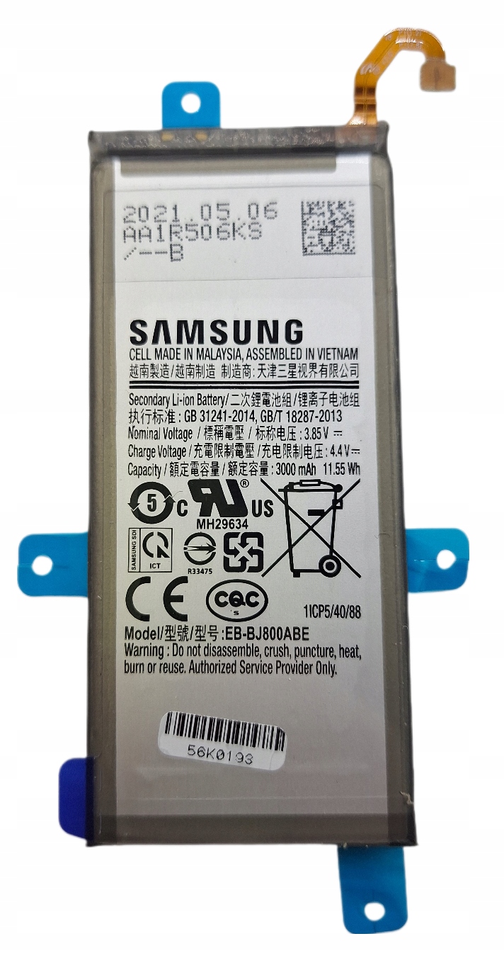 Nowa Oryginalna Bateria EB-BJ800ABE Samsung A6 2018 A600 J6 2018 J600