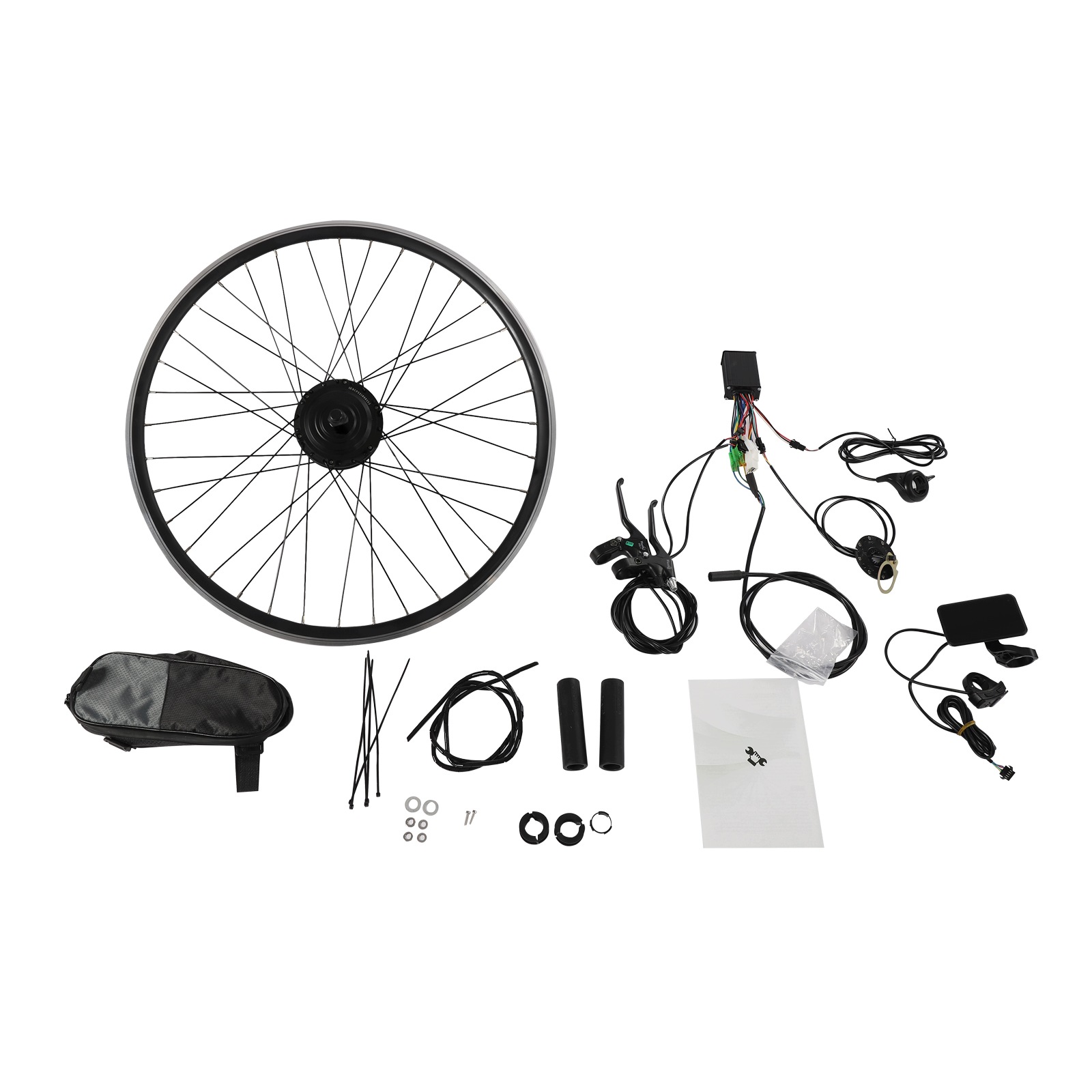 Zestaw koła przedniego do roweru elektrycznego 36V 250W 700C, silnik bezszczotkowy bezprzekładniowy 28-32 km/h