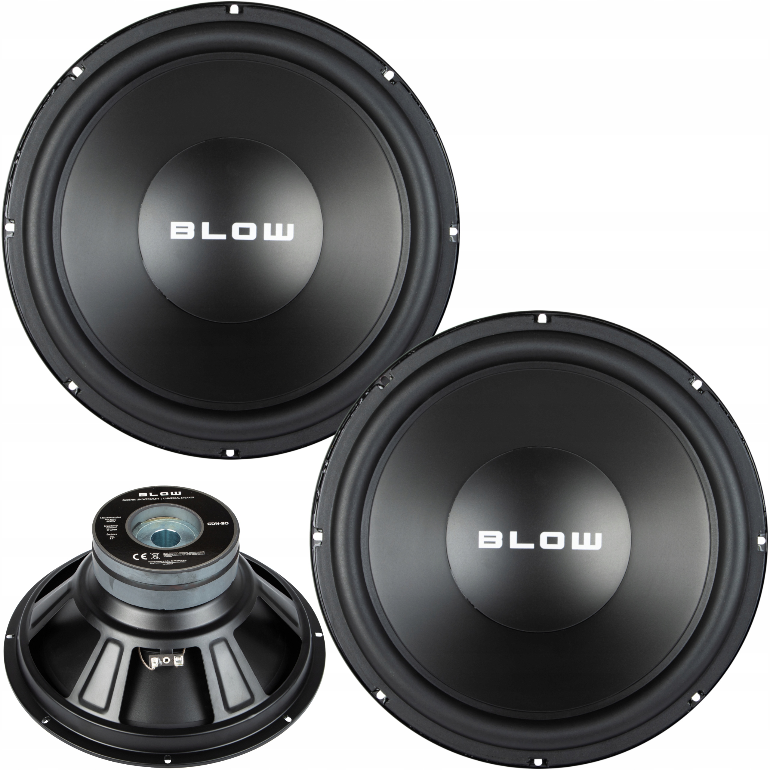 2x Basový Reproduktor Woofer 500W 300MM 30CM Nízkotonový Jednodrážkový GDN30