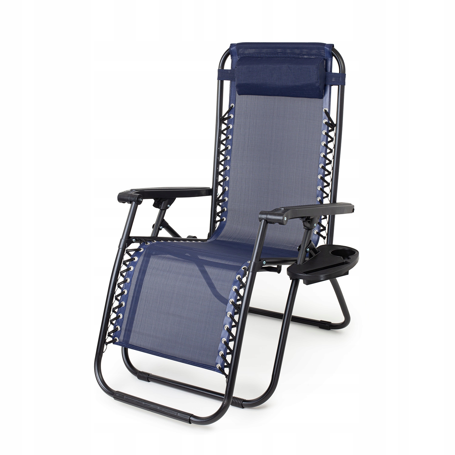 FOTEL OGRODOWY LEŻAK PLAŻOWY KRZESŁO Z ZAGŁÓWKIEM SKŁADANE ZERO GRAVITY Rodzaj z oparciem